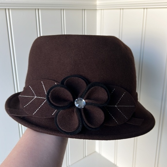ROMANO Brown 100% Wool Bowler Derby Hat - Picture 15 of 16